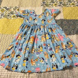 Bluey milk silk boutique dress